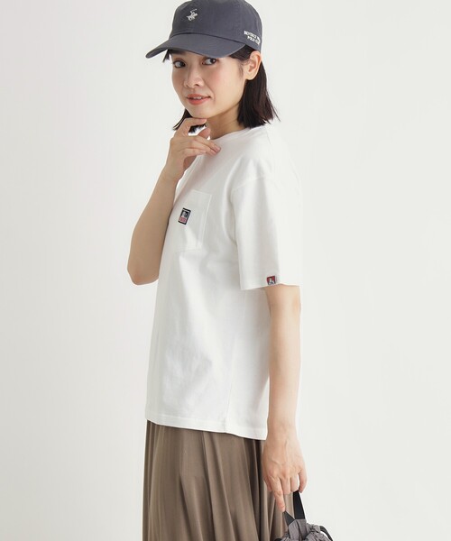 BEN DAVIS(ベンデイビス)の「ポケットTシャツ(Tシャツ/カットソー・レディース・ピンク系/ネイビー/ブラック/ホワイト・03)」の16枚目の写真