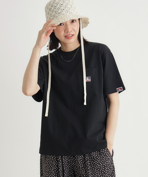 BEN DAVIS(ベンデイビス)の「ポケットTシャツ(Tシャツ/カットソー・レディース・ピンク系/ネイビー/ブラック/ホワイト・03)」の20枚目の写真