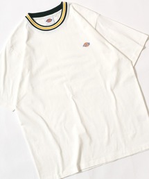 Dickies(ディッキーズ)ワンポイント刺繍Tシャツ 無地 リンガー配色/ビッグシルエット ユニセックス