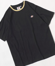 Dickies(ディッキーズ)ワンポイント刺繍Tシャツ 無地 リンガー配色/ビッグシルエット ユニセックス