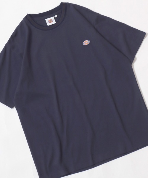 Dickies(ディッキーズ)の「Dickies(ディッキーズ)ワンポイント刺繍Tシャツ 無地 リンガー配色/ビッグシルエット ユニセックス(Tシャツ/カットソー・メンズ・ネイビー系1/ホワイト系その他/ブラック系その他/ダークグリーン/ブラック/ダークグリーン系1/ネイビー/ホワイト・M/XL/L)」の7枚目の写真