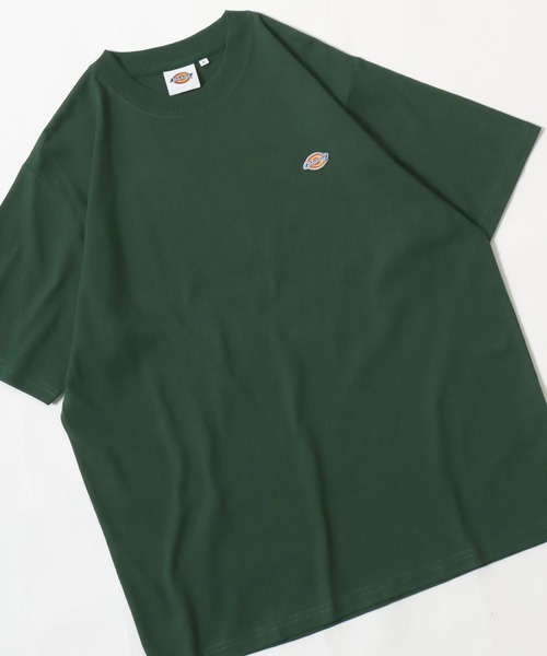 Dickies(ディッキーズ)の「Dickies(ディッキーズ)ワンポイント刺繍Tシャツ 無地 リンガー配色/ビッグシルエット ユニセックス(Tシャツ/カットソー・メンズ・ネイビー系1/ホワイト系その他/ブラック系その他/ダークグリーン/ブラック/ダークグリーン系1/ネイビー/ホワイト・M/XL/L)」の5枚目の写真