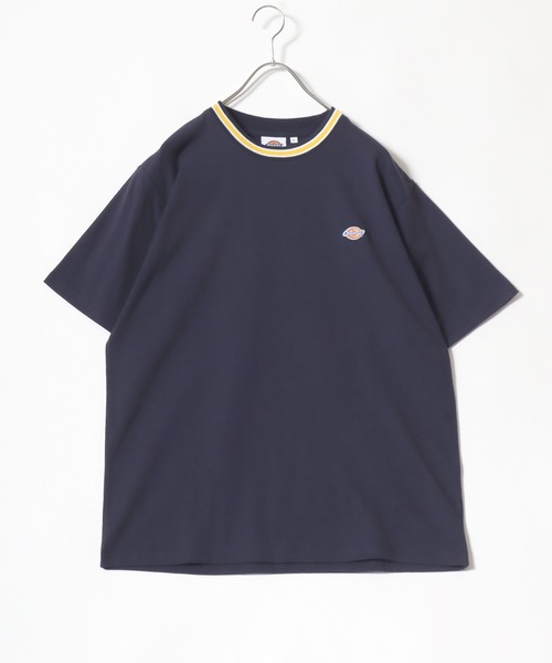 Dickies(ディッキーズ)の「Dickies(ディッキーズ)ワンポイント刺繍Tシャツ 無地 リンガー配色/ビッグシルエット ユニセックス(Tシャツ/カットソー・メンズ・ネイビー系1/ホワイト系その他/ブラック系その他/ダークグリーン/ブラック/ダークグリーン系1/ネイビー/ホワイト・M/XL/L)」の18枚目の写真