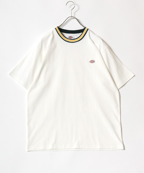 Dickies(ディッキーズ)の「Dickies(ディッキーズ)ワンポイント刺繍Tシャツ 無地 リンガー配色/ビッグシルエット ユニセックス(Tシャツ/カットソー・メンズ・ネイビー系1/ホワイト系その他/ブラック系その他/ダークグリーン/ブラック/ダークグリーン系1/ネイビー/ホワイト・M/XL/L)」の11枚目の写真