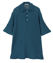 CURRENTAGE（カレンテージ）の「Raschel lace polo(MEN'S)（ポロシャツ）」