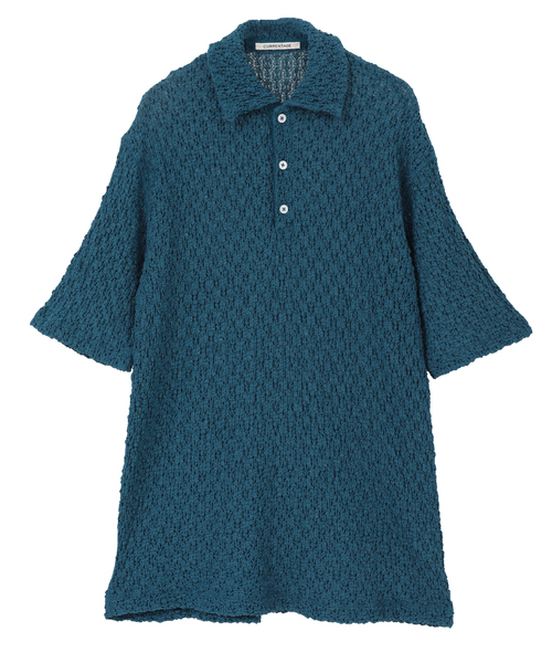 セール】Raschel lace polo(MEN'S)（ポロシャツ）｜CURRENTAGE（カレン