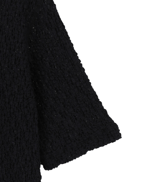 CURRENTAGE(カレンテージ)の「Raschel lace polo(MEN'S)(ポロシャツ・メンズ・ブルー/ブラック・4/3)」の6枚目の写真