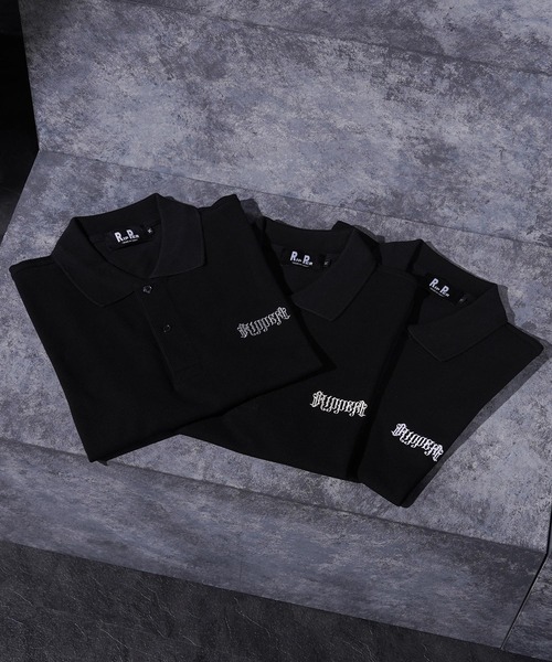 RIPPER(リッパー)の「【RIPPER】クラシック クロップド ポロシャツ / Classic Cropped Polo Shirt / 短丈 ボックスシルエット(ポロシャツ・メンズ・ブラック×グレー/ブラック×ホワイト/ブラック系・S/M/L/XL)」の4枚目の写真