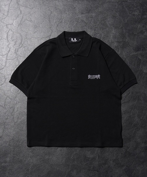RIPPER(リッパー)の「【RIPPER】クラシック クロップド ポロシャツ / Classic Cropped Polo Shirt / 短丈 ボックスシルエット(ポロシャツ・メンズ・ブラック×グレー/ブラック×ホワイト/ブラック系・S/M/L/XL)」の5枚目の写真