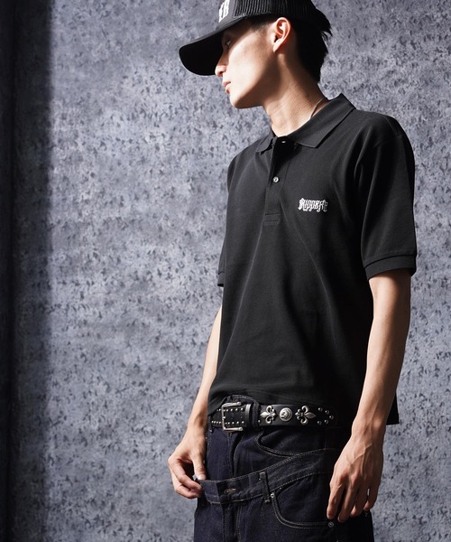 RIPPER(リッパー)の「【RIPPER】クラシック クロップド ポロシャツ / Classic Cropped Polo Shirt / 短丈 ボックスシルエット(ポロシャツ・メンズ・ブラック×グレー/ブラック×ホワイト/ブラック系・S/M/L/XL)」の17枚目の写真