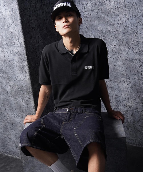 RIPPER(リッパー)の「【RIPPER】クラシック クロップド ポロシャツ / Classic Cropped Polo Shirt / 短丈 ボックスシルエット(ポロシャツ・メンズ・ブラック×グレー/ブラック×ホワイト/ブラック系・S/M/L/XL)」の15枚目の写真