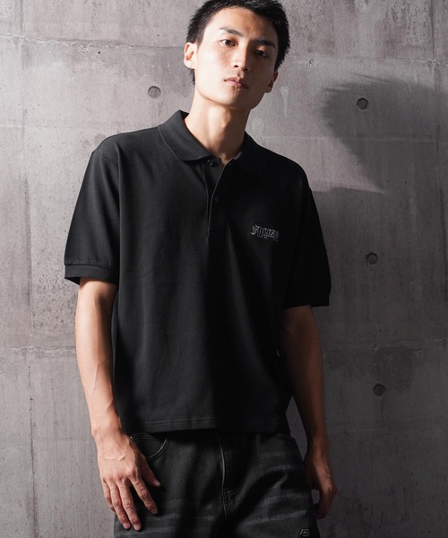 RIPPER(リッパー)の「【RIPPER】クラシック クロップド ポロシャツ / Classic Cropped Polo Shirt / 短丈 ボックスシルエット(ポロシャツ・メンズ・ブラック×グレー/ブラック×ホワイト/ブラック系・S/M/L/XL)」の6枚目の写真