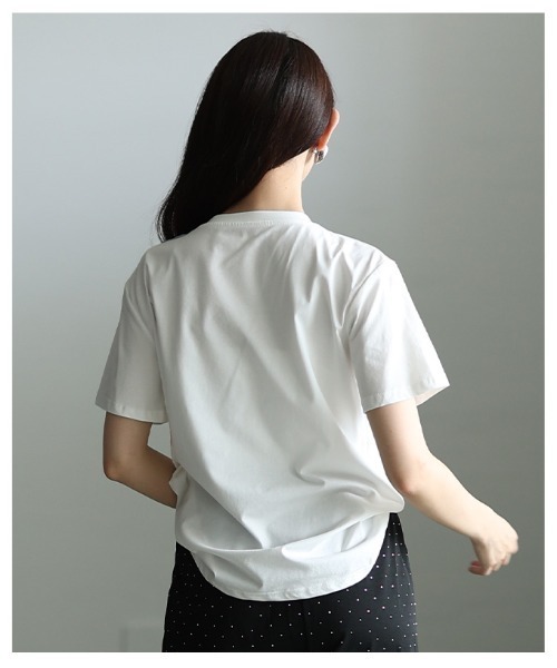 Sawa a la mode(サワアラモード)の「アシンメトリーリボンモチーフカットソー(Tシャツ/カットソー・レディース・ブラック/ホワイト・FREE)」の19枚目の写真