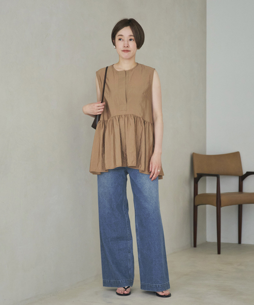 plage(プラージュ)の「PROTAGONISTA / プロタゴニスタ 別注 SIDE RBN WASHABLE SATIN ブラウス(シャツ/ブラウス・レディース・ブラック・FREE)」の4枚目の写真