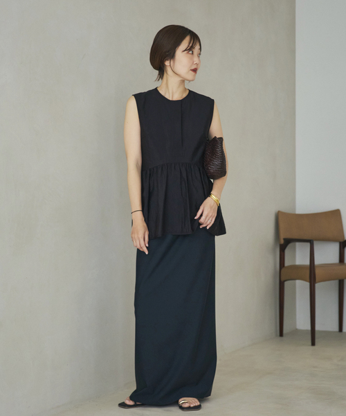 plage(プラージュ)の「PROTAGONISTA / プロタゴニスタ 別注 SIDE RBN WASHABLE SATIN ブラウス(シャツ/ブラウス・レディース・ブラック・FREE)」の5枚目の写真