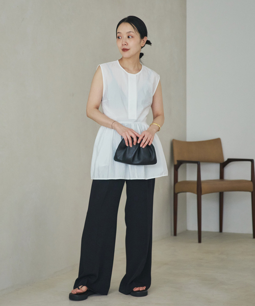 plage(プラージュ)の「PROTAGONISTA / プロタゴニスタ 別注 SIDE RBN WASHABLE SATIN ブラウス(シャツ/ブラウス・レディース・ブラック・FREE)」の12枚目の写真