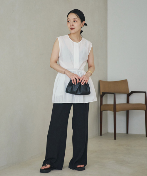 plage(プラージュ)の「PROTAGONISTA / プロタゴニスタ 別注 SIDE RBN WASHABLE SATIN ブラウス(シャツ/ブラウス・レディース・ブラック・FREE)」の13枚目の写真