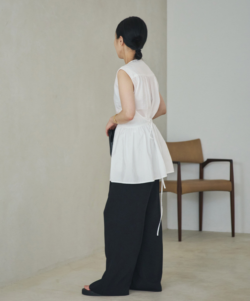 plage(プラージュ)の「PROTAGONISTA / プロタゴニスタ 別注 SIDE RBN WASHABLE SATIN ブラウス(シャツ/ブラウス・レディース・ブラック・FREE)」の14枚目の写真