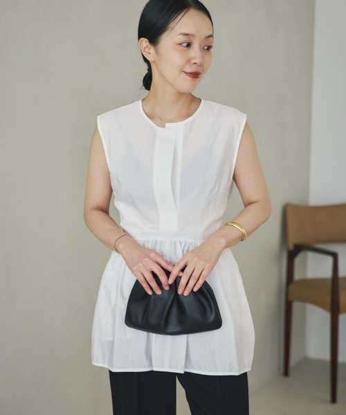 plage(プラージュ)の「PROTAGONISTA / プロタゴニスタ 別注 SIDE RBN WASHABLE SATIN ブラウス(シャツ/ブラウス・レディース・ブラック・FREE)」の16枚目の写真