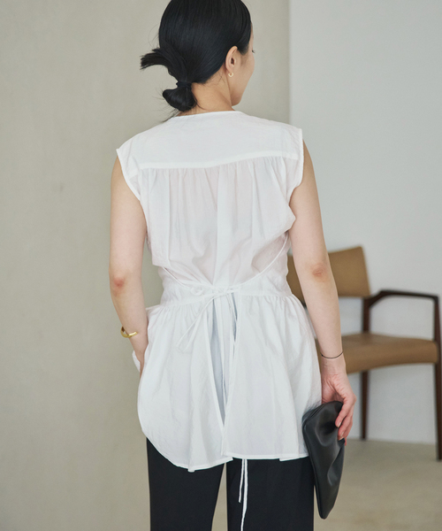 plage(プラージュ)の「PROTAGONISTA / プロタゴニスタ 別注 SIDE RBN WASHABLE SATIN ブラウス(シャツ/ブラウス・レディース・ブラック・FREE)」の18枚目の写真