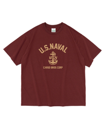 USN マリン 半袖Tシャツ (ワイン)