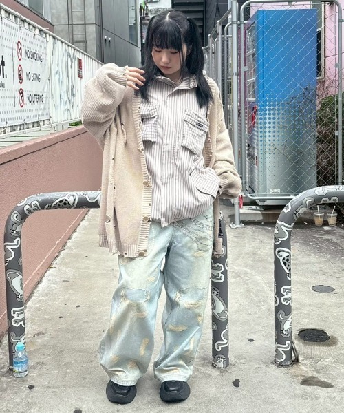 Candy Stripper(キャンディストリッパー)の「TROMPEL'OEIL パンツ(その他パンツ・レディース・ライトインディゴブルー・FREE)」の16枚目の写真