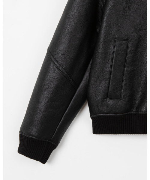 THEENDQUESTION(ジエンドクエスチョン)の「Hooded shearling jumper / BLACK(ライダースジャケット・レディース・その他・1/2)」の6枚目の写真