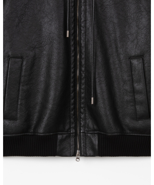THEENDQUESTION(ジエンドクエスチョン)の「Hooded shearling jumper / BLACK(ライダースジャケット・レディース・その他・1/2)」の7枚目の写真