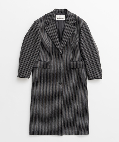 PRANK PROJECT(プランクプロジェクト)の「【2026Autumn Pre-Order】ガンクラブチェックワイドショルダーコート / Gun Club Check Wide Shoulder Coat(チェスターコート・レディース・マルチ・36/38)」の3枚目の写真