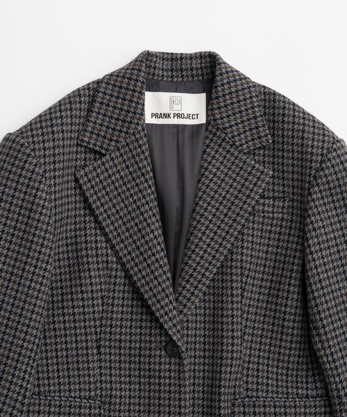 PRANK PROJECT(プランクプロジェクト)の「【2026Autumn Pre-Order】ガンクラブチェックワイドショルダーコート / Gun Club Check Wide Shoulder Coat(チェスターコート・レディース・マルチ・36/38)」の4枚目の写真