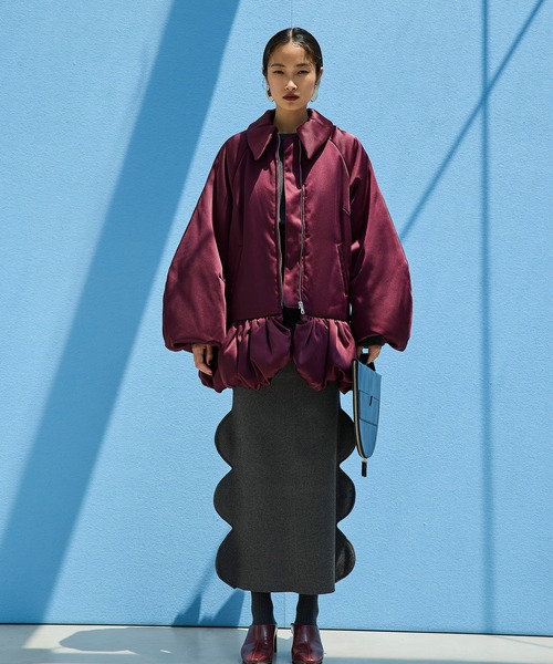OMMO(オーエムエムオー)の「BALLOON PEPLUM BZ(ブルゾン・レディース・ブラック/ボルドー・38/36)」の18枚目の写真