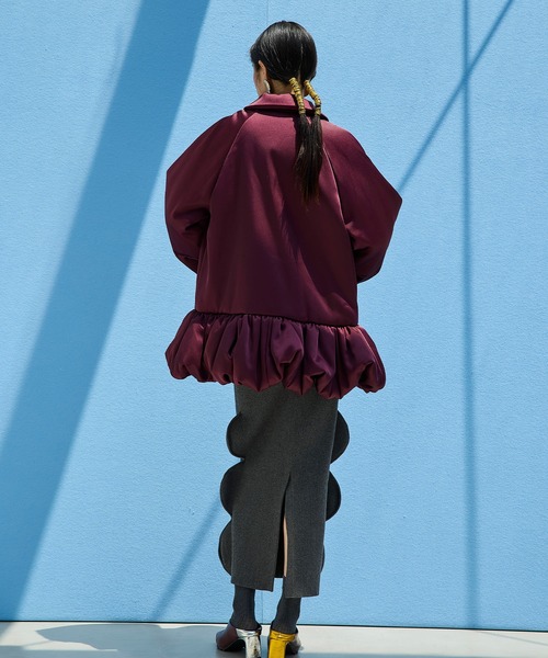 OMMO(オーエムエムオー)の「BALLOON PEPLUM BZ(ブルゾン・レディース・ブラック/ボルドー・38/36)」の20枚目の写真