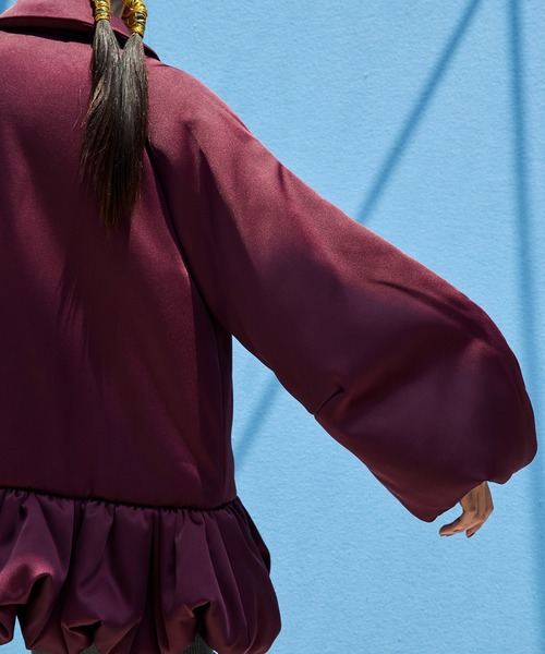 OMMO(オーエムエムオー)の「BALLOON PEPLUM BZ(ブルゾン・レディース・ブラック/ボルドー・38/36)」の17枚目の写真