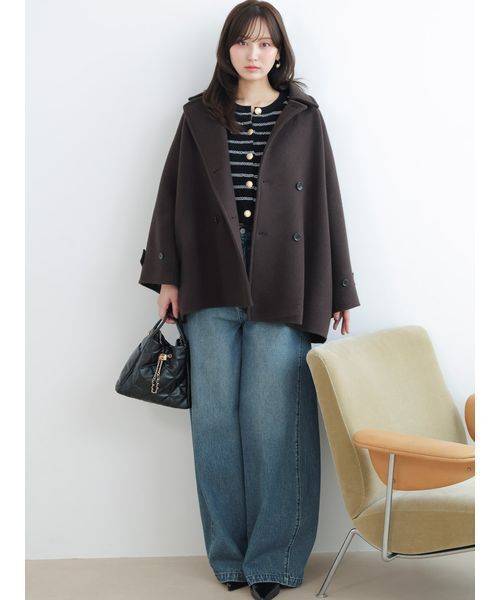 SNIDEL（スナイデル）の「バスケット編みハーフスリーブカーディガン（カーディガン/ボレロ・レディース・その他/ブラウン/アイボリー/レッド・F）」の7枚目の写真