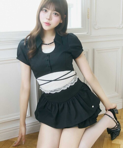 OLIVE des OLIVE(オリーブデオリーブ)の「【Belle Charme】Leyered Frill Skirt(スカート・レディース・ブラック/オフホワイト/ベージュ・FREE)」の11枚目の写真