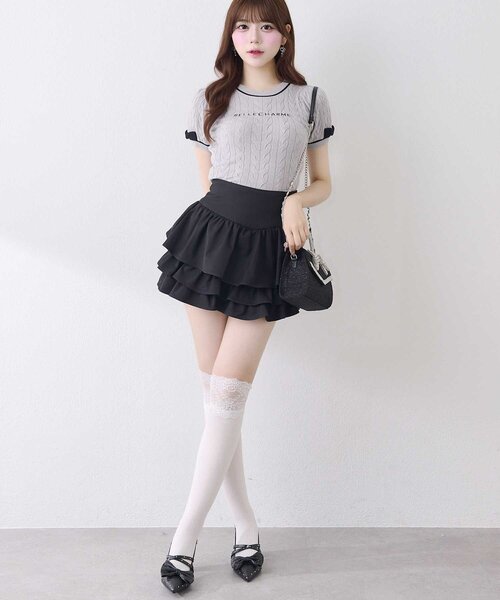 OLIVE des OLIVE(オリーブデオリーブ)の「【Belle Charme】Leyered Frill Skirt(スカート・レディース・ブラック/オフホワイト/ベージュ・FREE)」の17枚目の写真