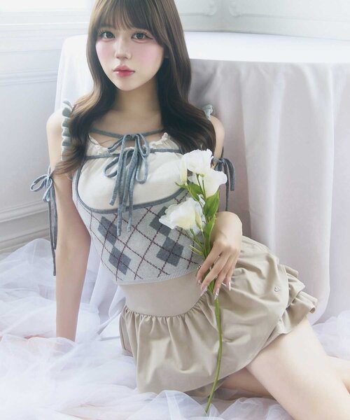 OLIVE des OLIVE(オリーブデオリーブ)の「【Belle Charme】Leyered Frill Skirt(スカート・レディース・ブラック/オフホワイト/ベージュ・FREE)」の19枚目の写真