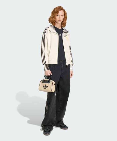 adidas（アディダス）の「ビンテージ BB TT ストライプ リブ トラックトップ / ジャージ / トラックジャケット / アディダスオリジナルス adidas Originals（ジャージ・レディース・ホワイト・XX-LARGE/LARGE/MEDIUM/SMALL/X-LARGE）」の3枚目の写真