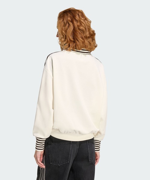 adidas（アディダス）の「ビンテージ BB TT ストライプ リブ トラックトップ / ジャージ / トラックジャケット / アディダスオリジナルス adidas Originals（ジャージ・レディース・ホワイト・XX-LARGE/LARGE/MEDIUM/SMALL/X-LARGE）」の2枚目の写真