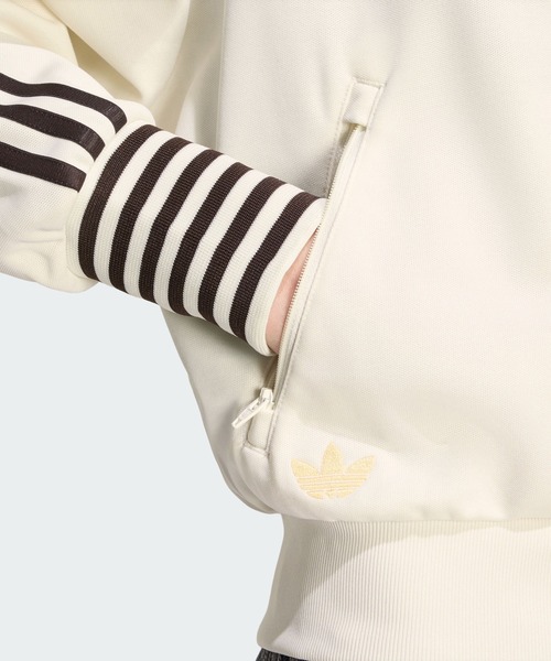 adidas（アディダス）の「ビンテージ BB TT ストライプ リブ トラックトップ / ジャージ / トラックジャケット / アディダスオリジナルス adidas Originals（ジャージ・レディース・ホワイト・XX-LARGE/LARGE/MEDIUM/SMALL/X-LARGE）」の5枚目の写真