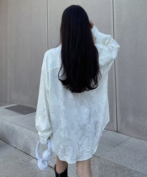 Ressaca(レサーカ)の「オーバーサイズメタルバックル和柄シャツ(シャツ/ブラウス・メンズ・ブラック/ホワイト・M/L)」の21枚目の写真