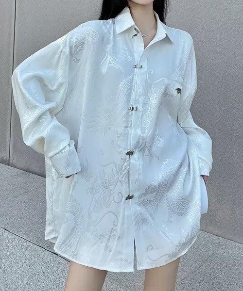 Ressaca(レサーカ)の「オーバーサイズメタルバックル和柄シャツ(シャツ/ブラウス・メンズ・ブラック/ホワイト・M/L)」の19枚目の写真