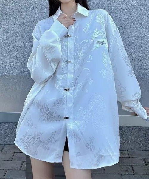 Ressaca(レサーカ)の「オーバーサイズメタルバックル和柄シャツ(シャツ/ブラウス・メンズ・ブラック/ホワイト・M/L)」の20枚目の写真