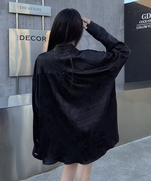Ressaca(レサーカ)の「オーバーサイズメタルバックル和柄シャツ(シャツ/ブラウス・メンズ・ブラック/ホワイト・M/L)」の13枚目の写真