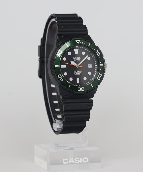 CASIO(カシオ)の「CASIO Collection / MRW-240H-1E3JF(アナログ腕時計・メンズ・ブラック×グリーン・FREE)」の3枚目の写真