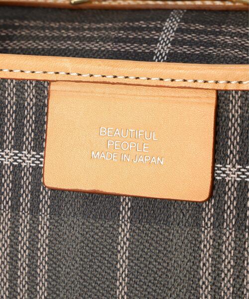 beautiful people(ビューティフルピープル)の「beautiful people/ビューティフルピープル/NOBLE POP PLAID TOTE BAG(トートバッグ・レディース・チャコールグレー/ブラウン系その他3・F)」の11枚目の写真