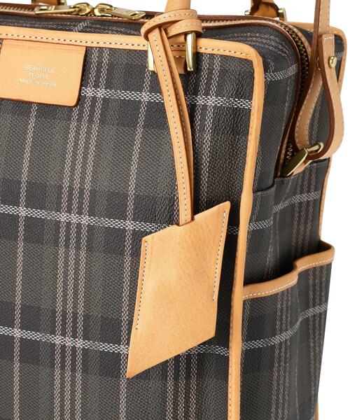 beautiful people(ビューティフルピープル)の「beautiful people/ビューティフルピープル/NOBLE POP PLAID TOTE BAG(トートバッグ・レディース・チャコールグレー/ブラウン系その他3・F)」の12枚目の写真