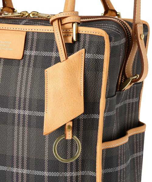 beautiful people(ビューティフルピープル)の「beautiful people/ビューティフルピープル/NOBLE POP PLAID TOTE BAG(トートバッグ・レディース・チャコールグレー/ブラウン系その他3・F)」の13枚目の写真