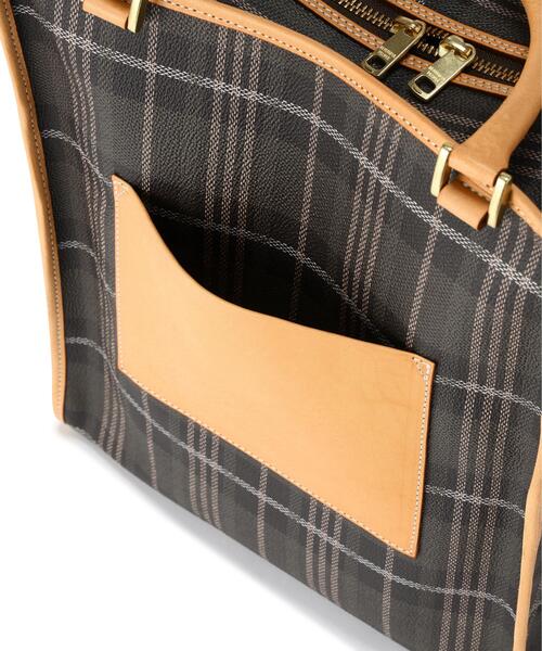 beautiful people(ビューティフルピープル)の「beautiful people/ビューティフルピープル/NOBLE POP PLAID TOTE BAG(トートバッグ・レディース・チャコールグレー/ブラウン系その他3・F)」の18枚目の写真