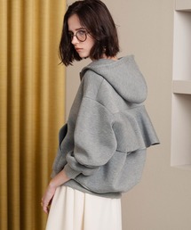 【2026AW】【M~Lサイズ展開】バックフリルダンボールダブルジップパーカー